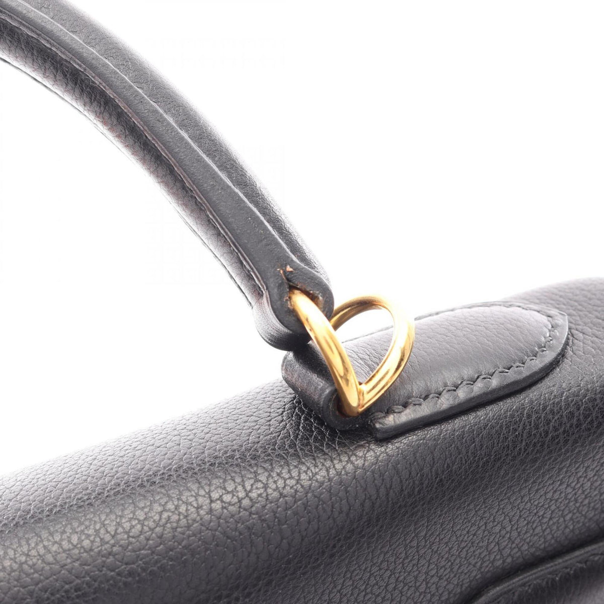 Hermes Black Evergrain Leather Handbag (Pre-Owned)