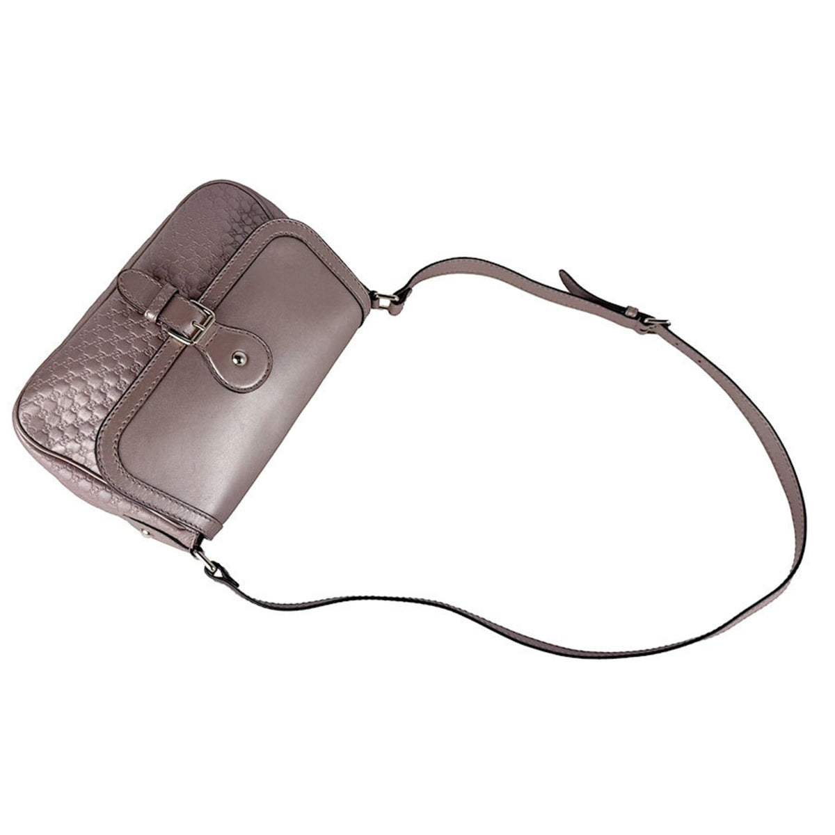 Gucci Metallic Beige Metallic Pink Pink Beige Leather Shoulder Bag (Pre-Owned)