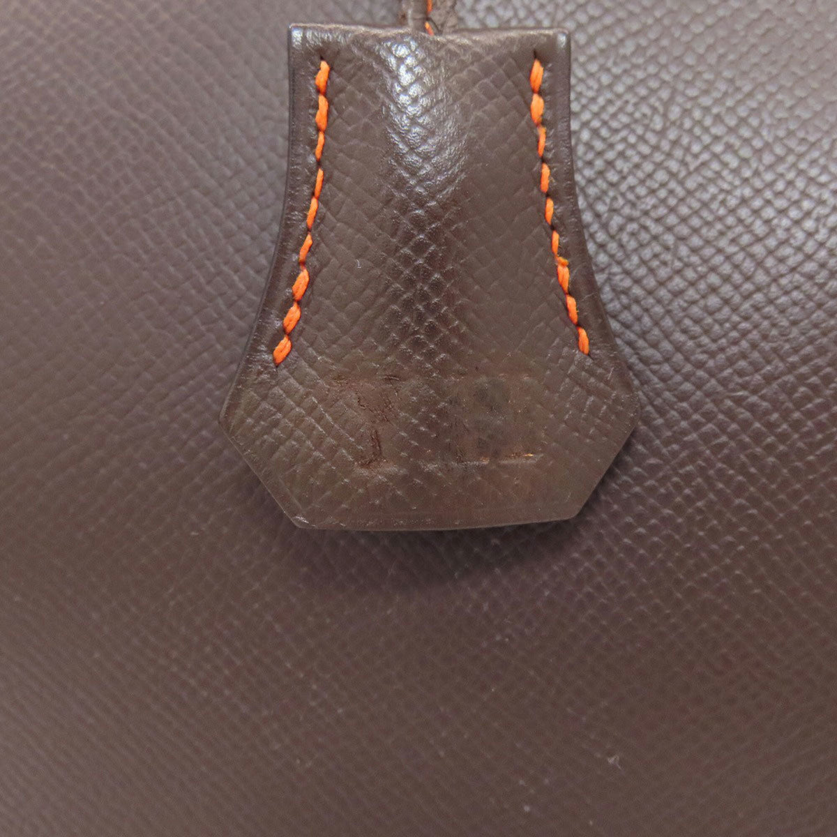 Hermes Brown Orange Epsom Leather Handbag (Pre-Owned)