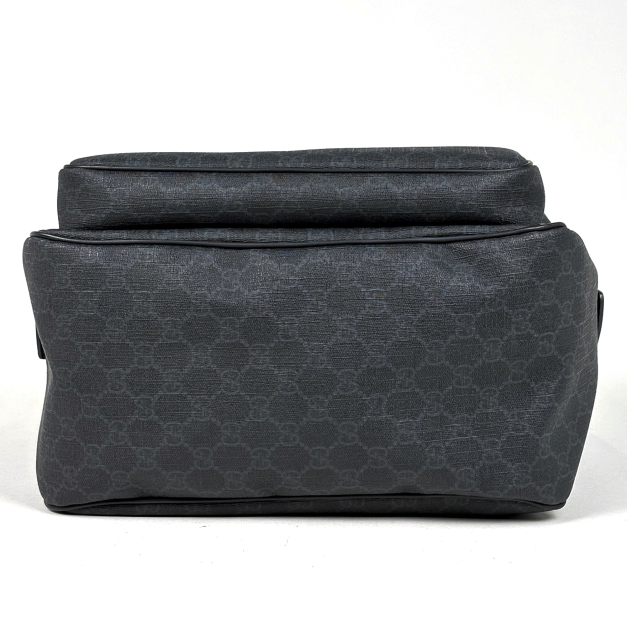 Gucci Black Coated Canvas Leather Backpack (Pre-Owned)