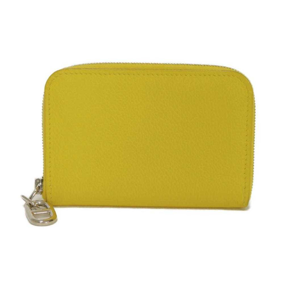 Hermes Yellow Evercalf Leather Coin Purse/Coin Case (Pre-Owned)