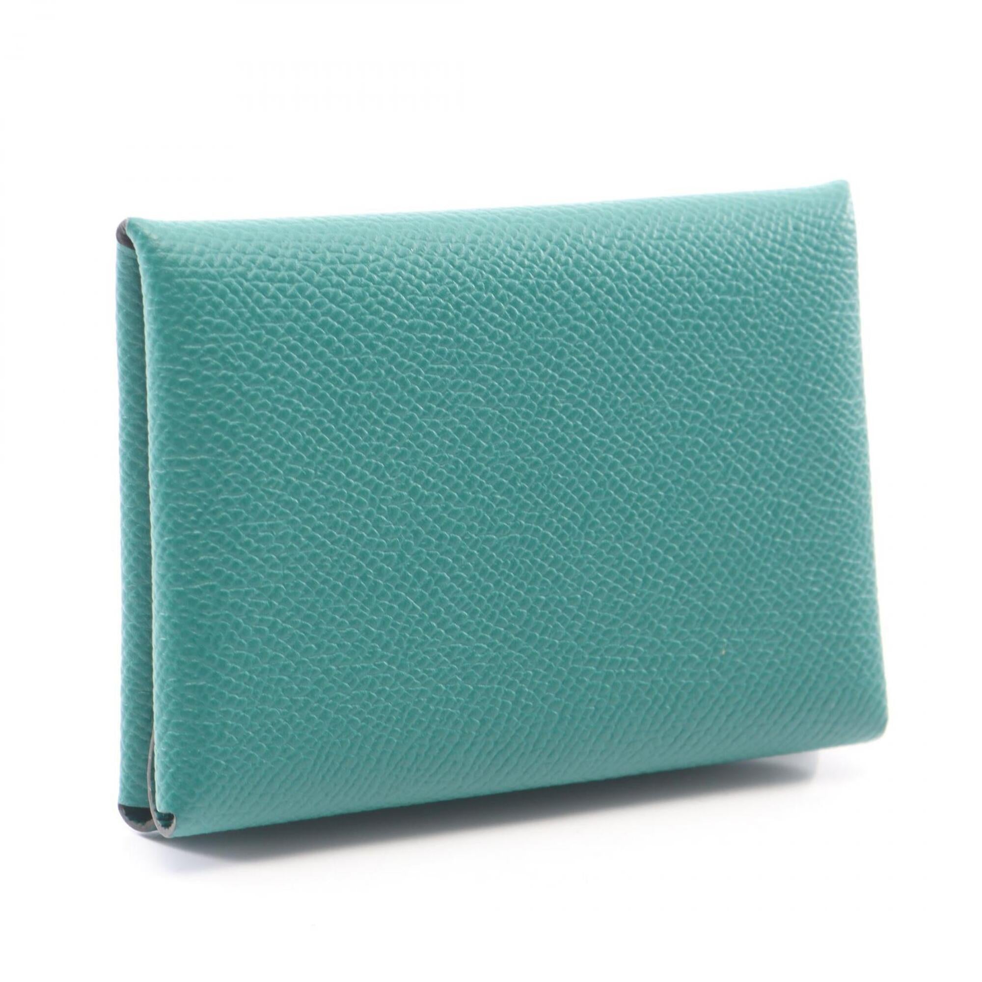 Hermes Green Epsom Leather Coin Purse/Coin Case (Pre-Owned)