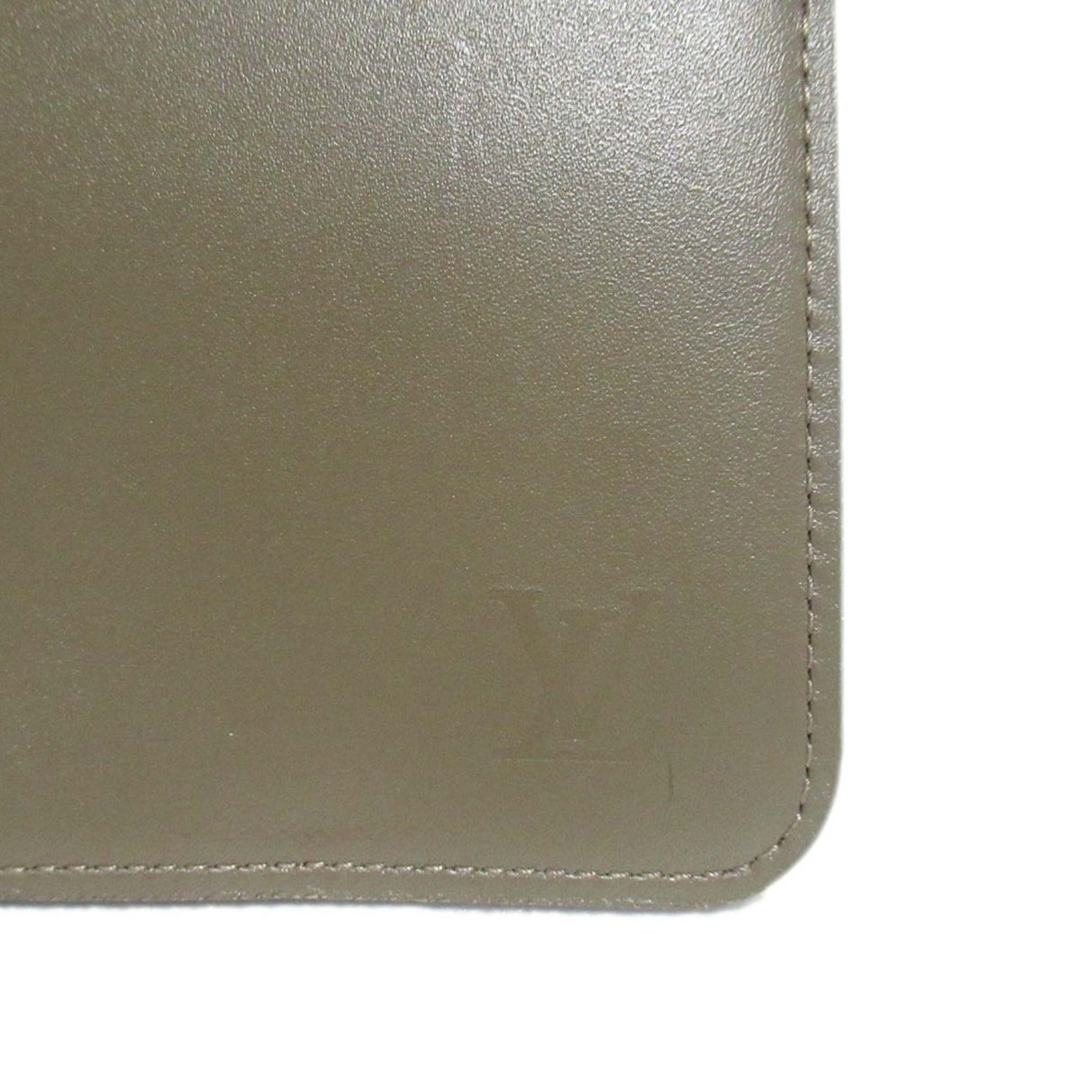 Louis Vuitton Khaki Leather Long Wallet (Bi-Fold) (Pre-Owned)
