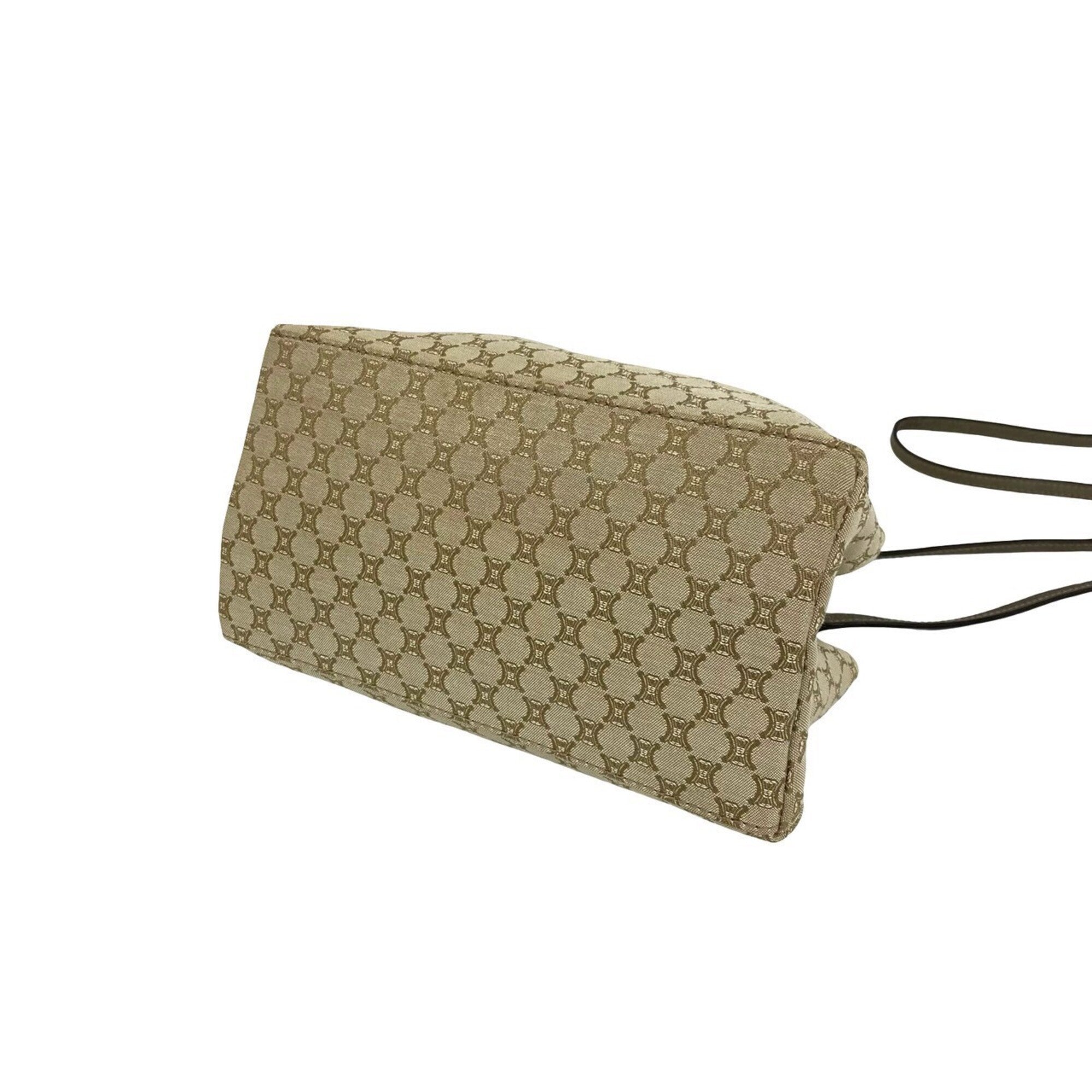 Celine Beige Canvas Leather Pochette Shoulder Bag (Pre-Owned)
