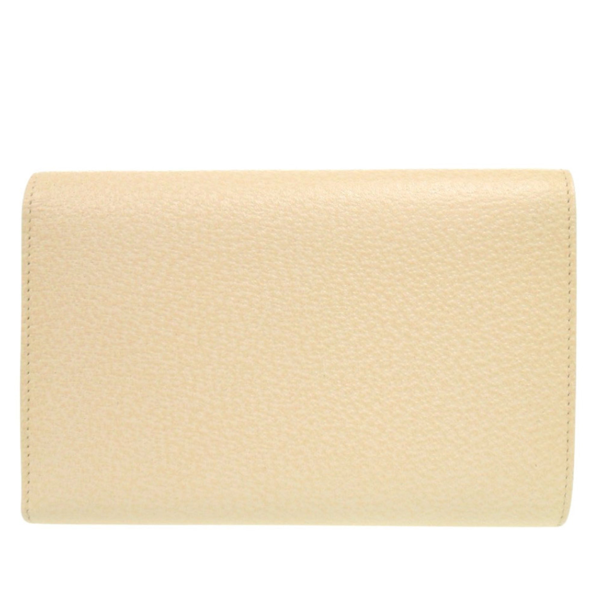 Prada Beige Leather Wallet (Tri-Fold) (Pre-Owned)