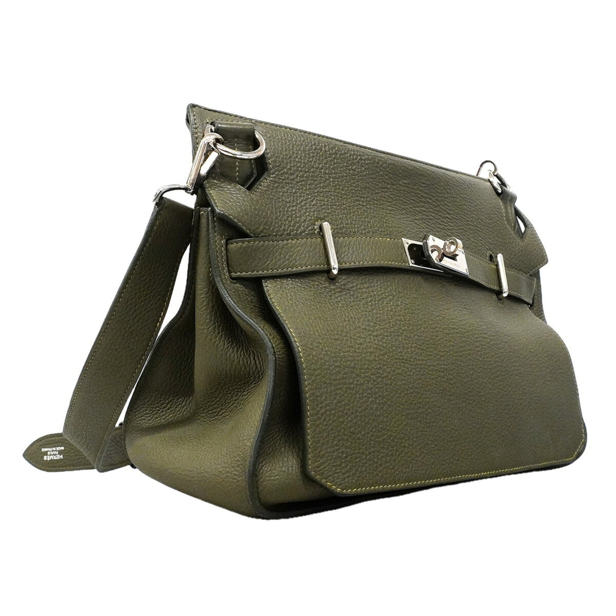 Hermes Green Taurillon Clemence Leather Shoulder Bag (Pre-Owned)