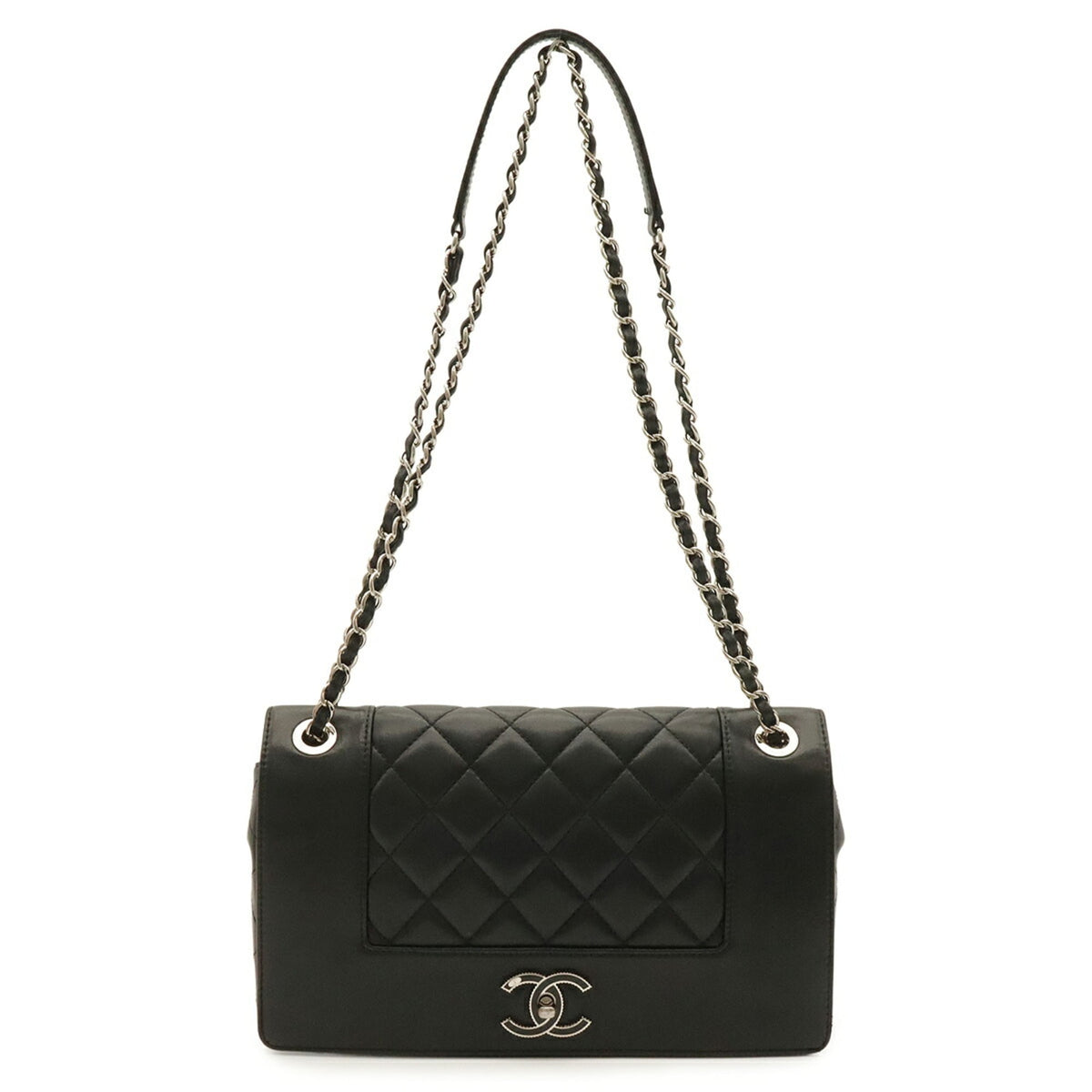 Chanel Black Leather Shoulder Bag (Pre-Owned)