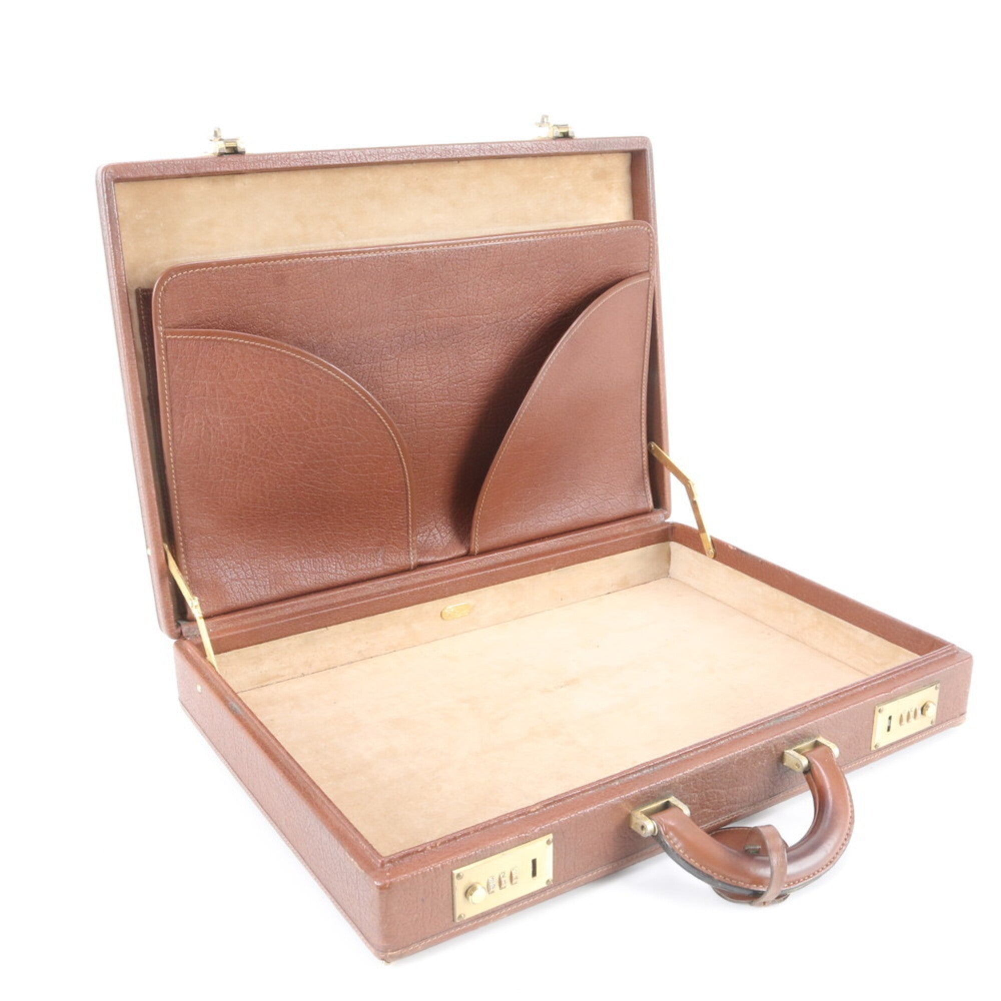 Gucci Brown Leather Attaché Case (Pre-Owned)