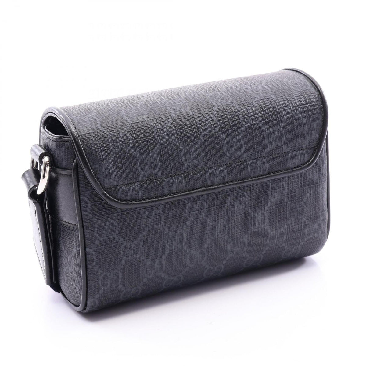 Gucci Black Gg Supreme Leather Handbag Shoulder Bag (Pre-Owned)