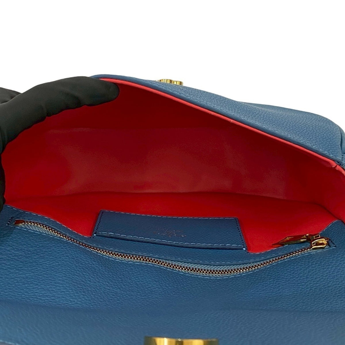 Louis Vuitton Blue Leather Pochette Shoulder Bag (Pre-Owned)