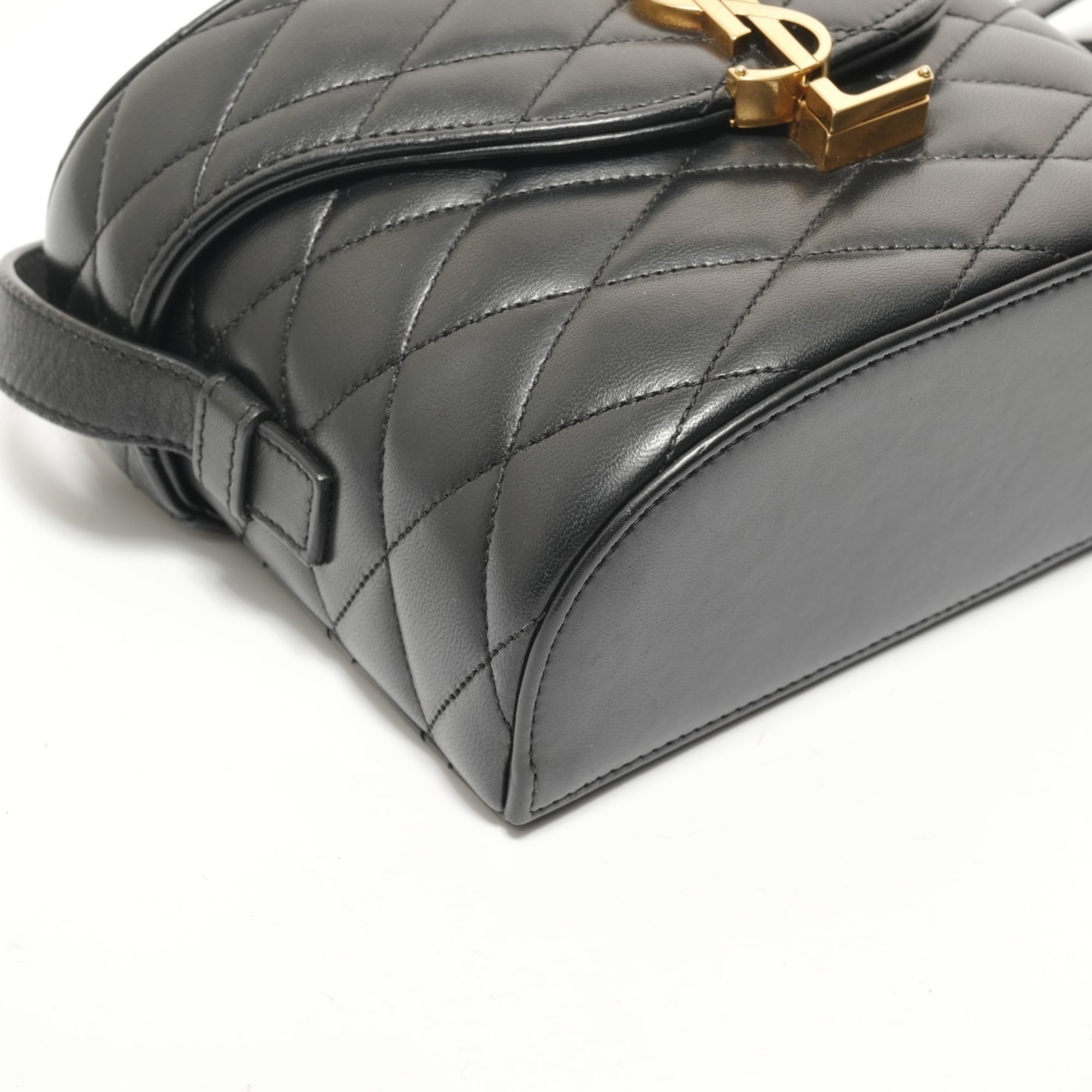 Yves Saint Laurent Cassandre Black Quilting Shoulder Bag (Pre-Owned)