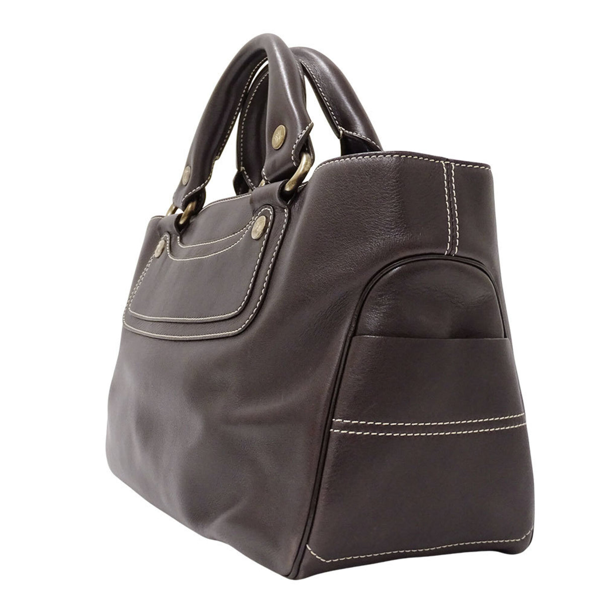 Celine Dark Brown Leather Handbag (Pre-Owned)