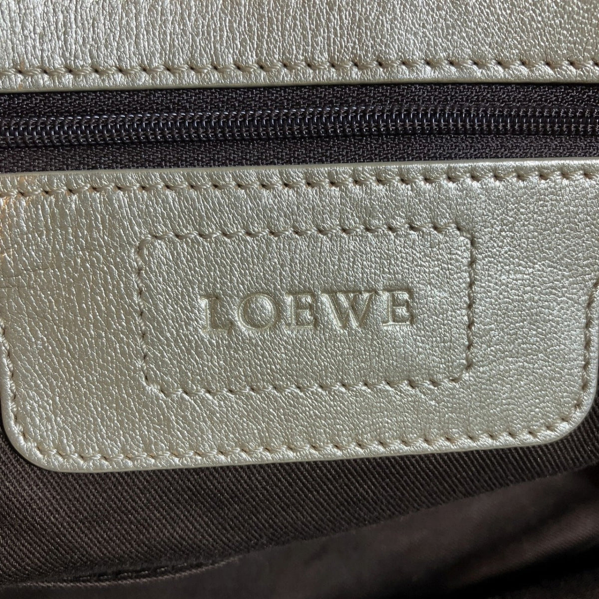 Loewe Blue Nylon Leather Handbag (Pre-Owned)