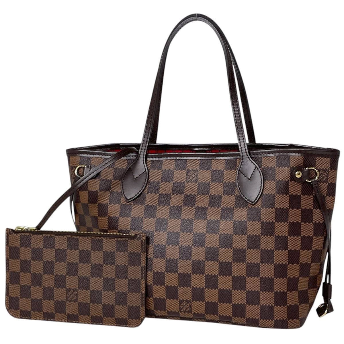 Louis Vuitton Brown Damier Canvas Handbag Pouch Tote Bag (Pre-Owned)