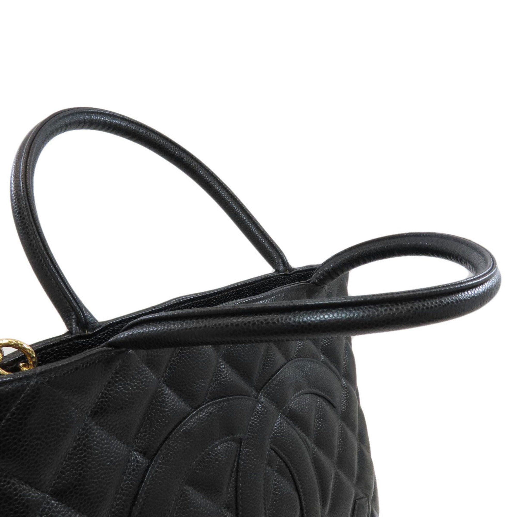 Chanel Black Leather Tote Bag (Pre-Owned)