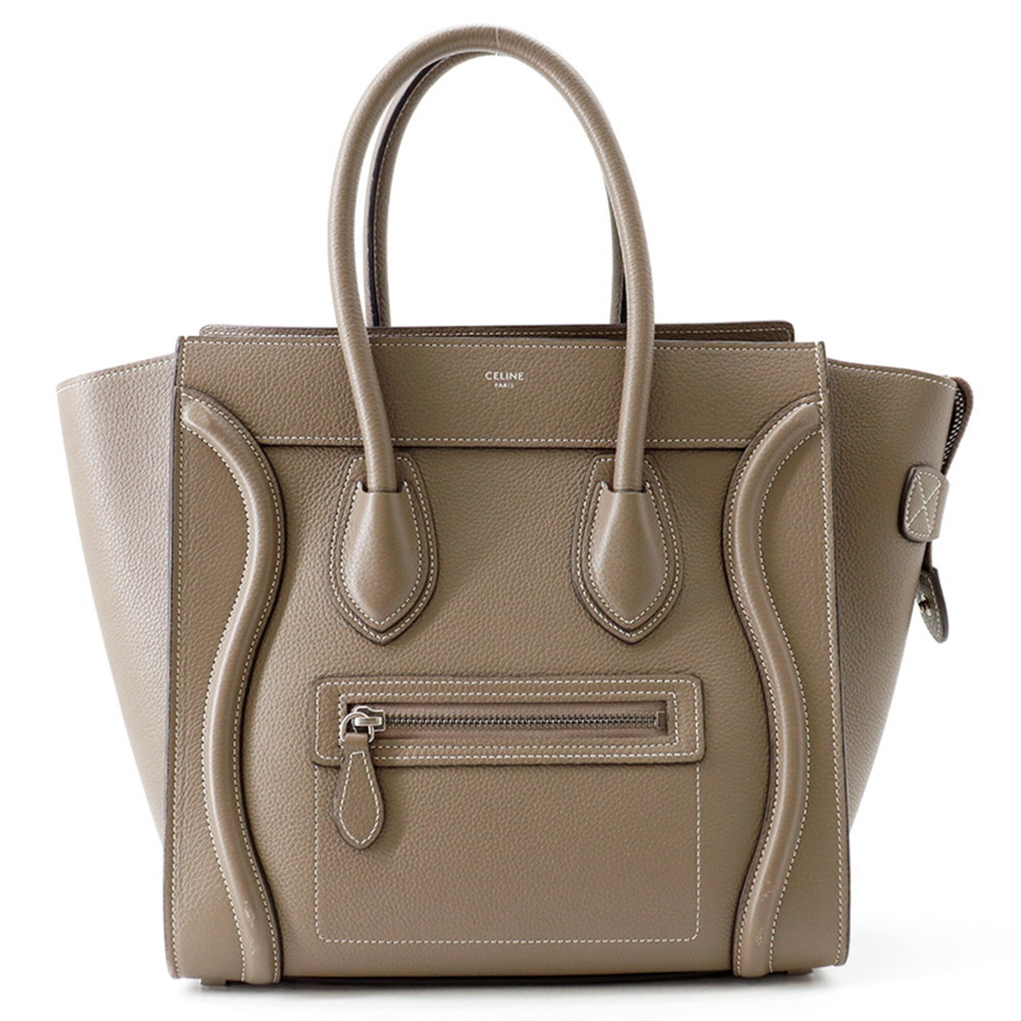 Celine Grayish Leather Handbag (Pre-Owned)