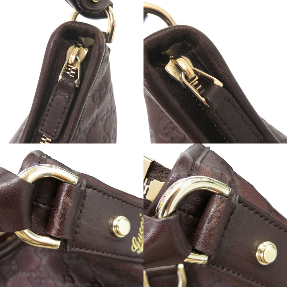 Gucci Brown Leather Shoulder Bag (Pre-Owned)