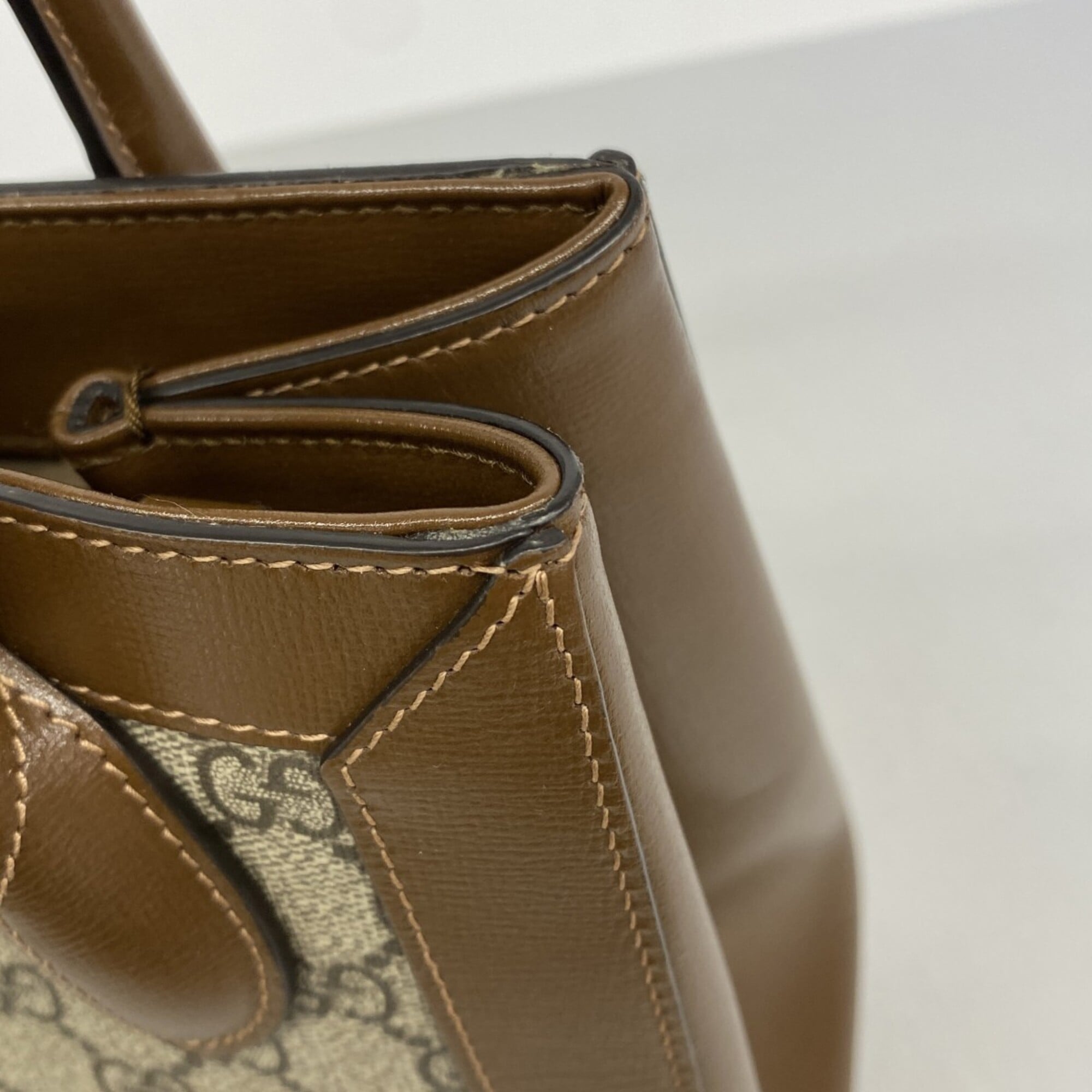 Gucci Brown Pvc Handbag (Pre-Owned)