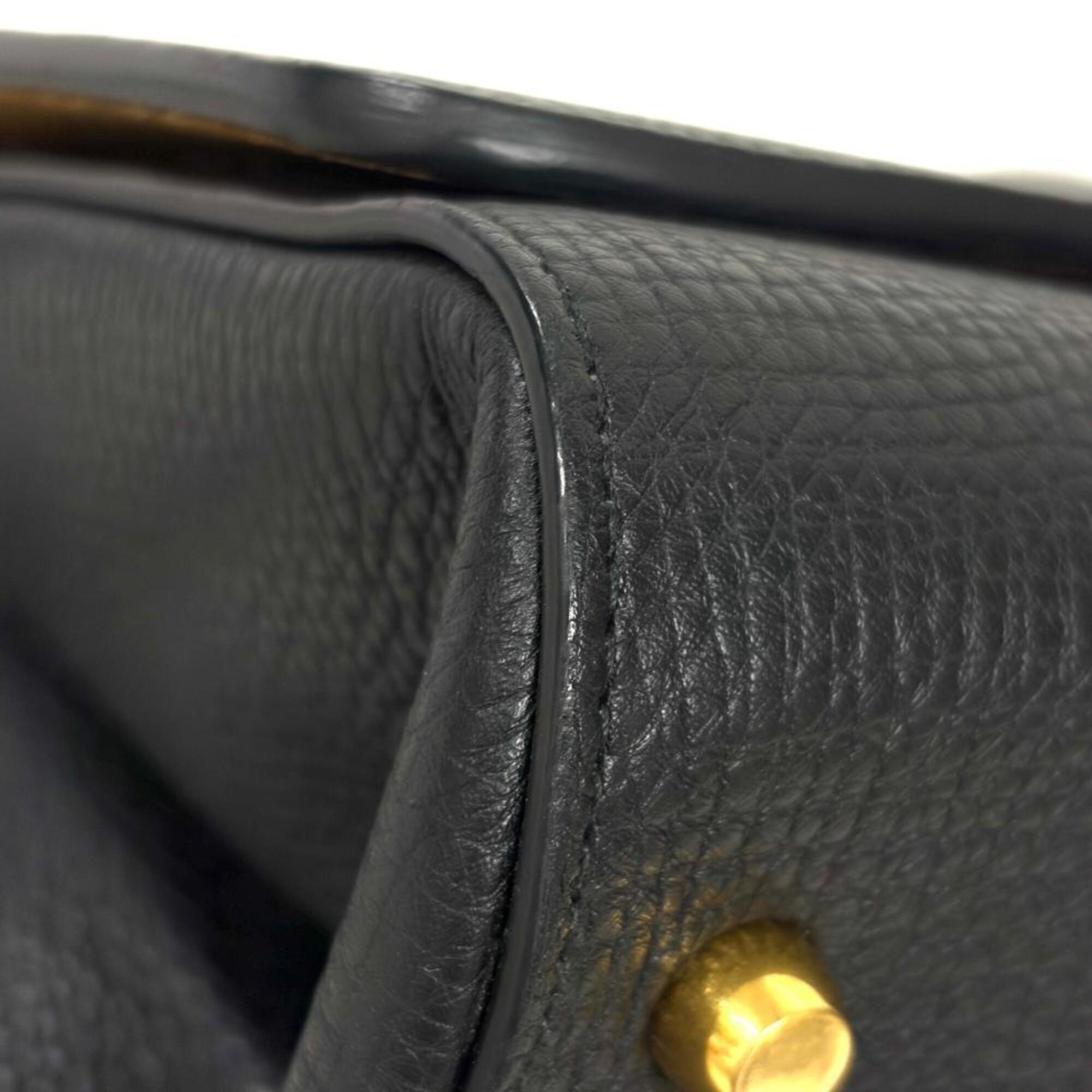 Bottega Veneta Black Leather Shoulder Bag (Pre-Owned)