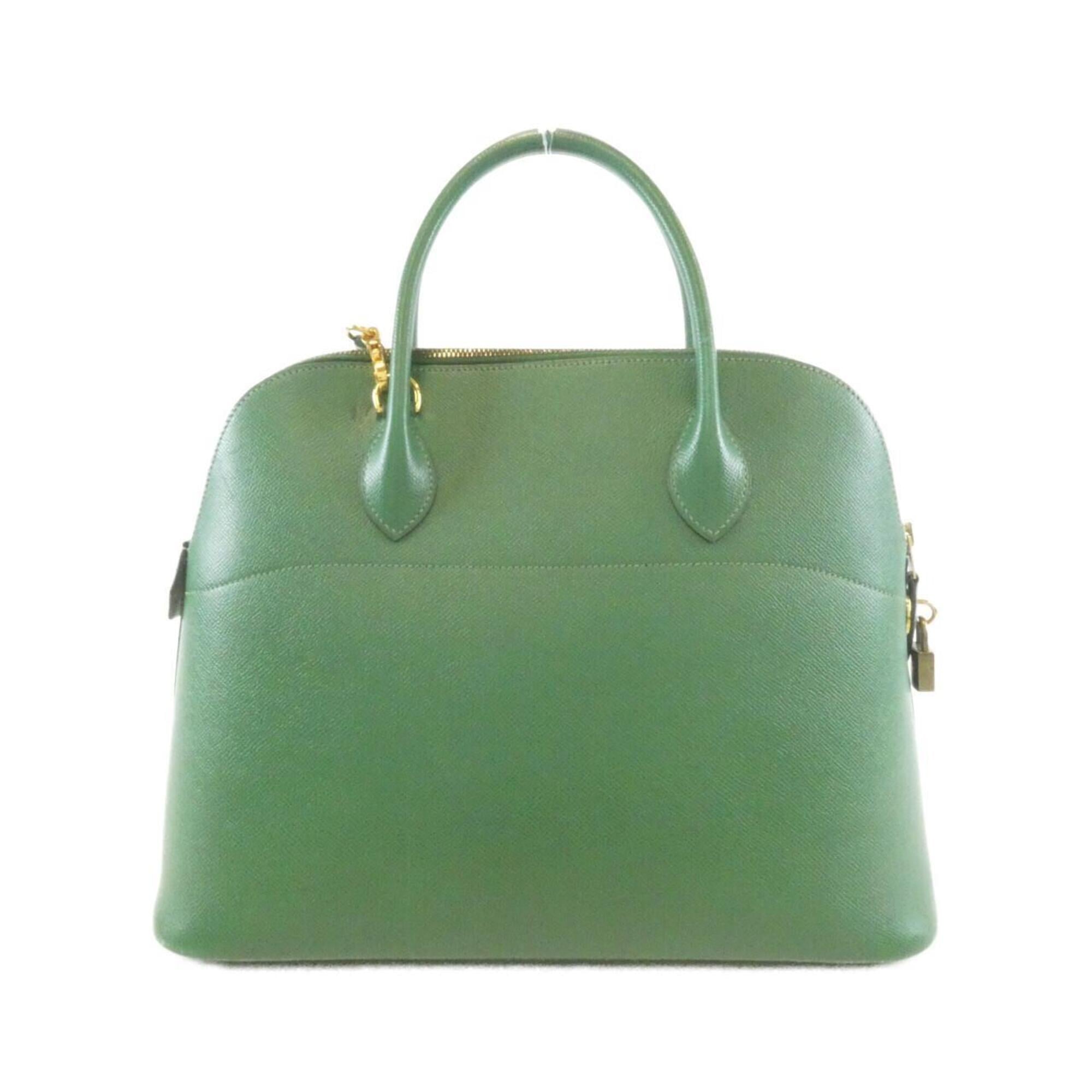 Hermes Green Courchevel Leather Handbag (Pre-Owned)