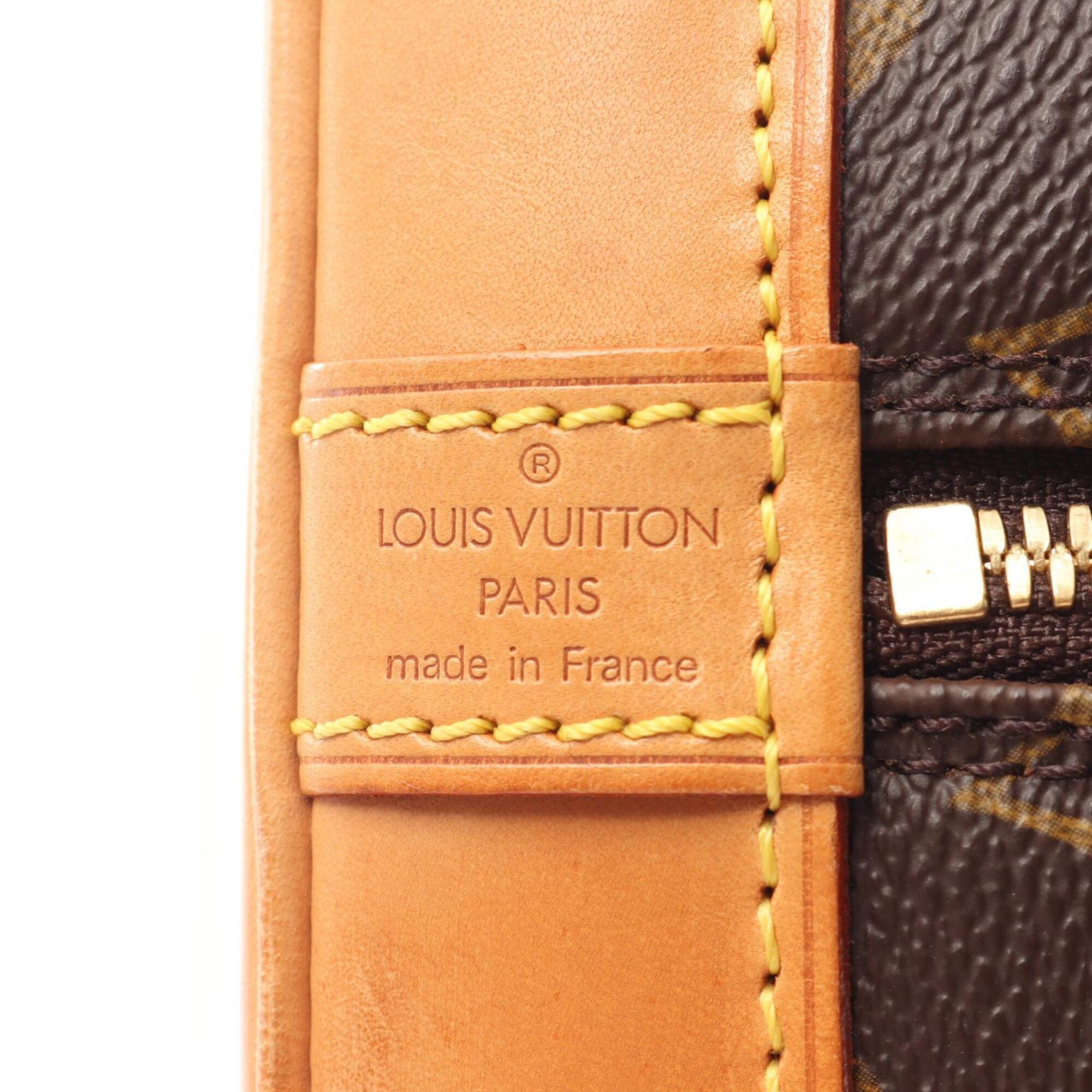 Louis Vuitton Monogram Brown Coated Canvas Leather Handbag (Pre-Owned)