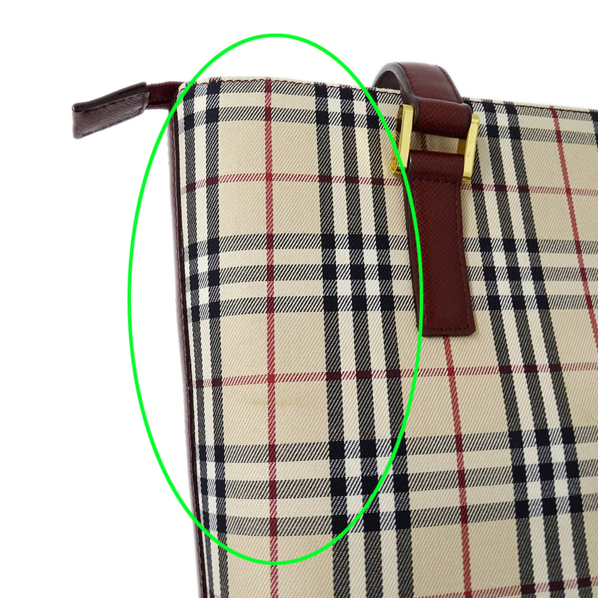 Burberry Beige Bordeaux Canvas Tote Bag (Pre-Owned)