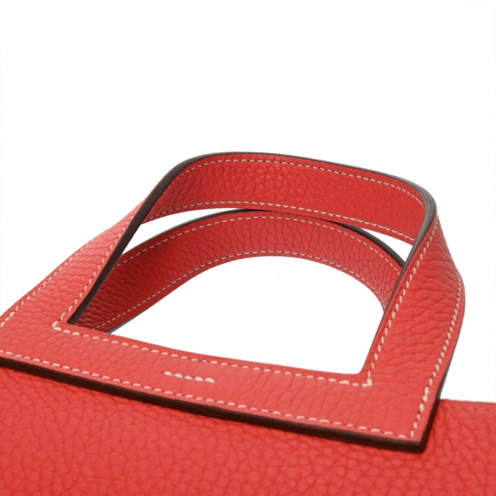 Hermes Silver Taurillon Clemence Leather Shoulder Bag (Pre-Owned)