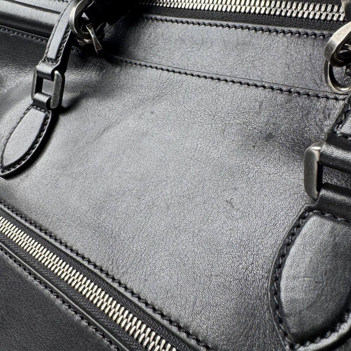 Dolce & Gabbana Black Leather Shoulder Bag Tote Bag (Pre-Owned)