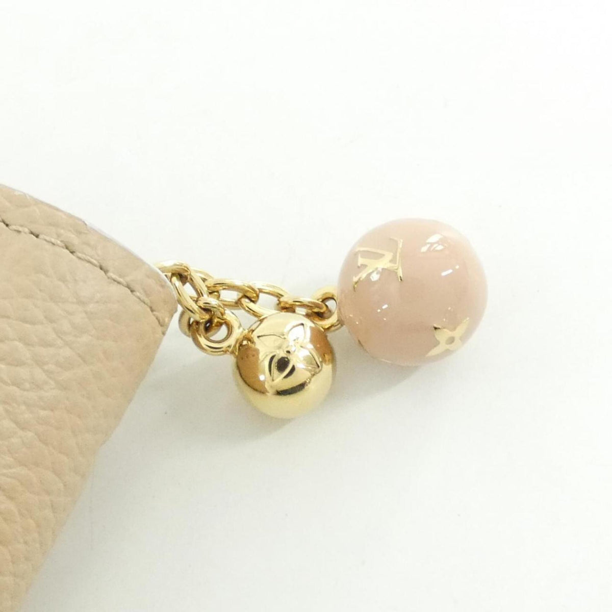 Louis Vuitton Beige Leather Coin Purse/Coin Case (Pre-Owned)