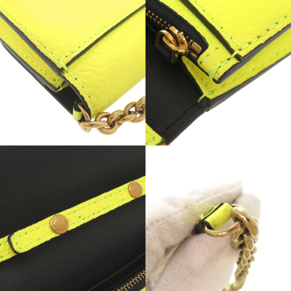 Burberry Yellow Leather Shoulder Bag (Pre-Owned)