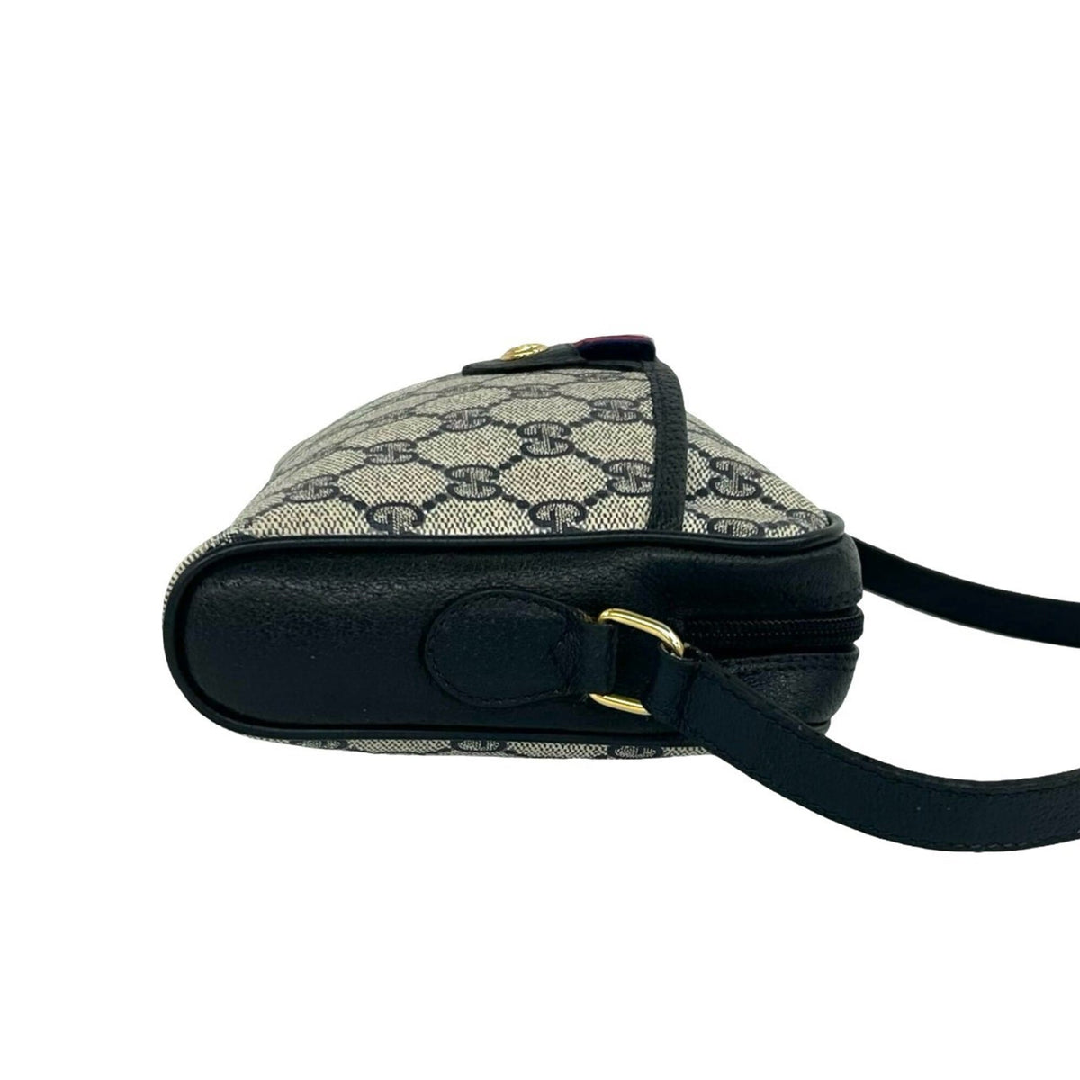 Gucci Navy Red Color Leather Pvc Pochette Shoulder Bag (Pre-Owned)