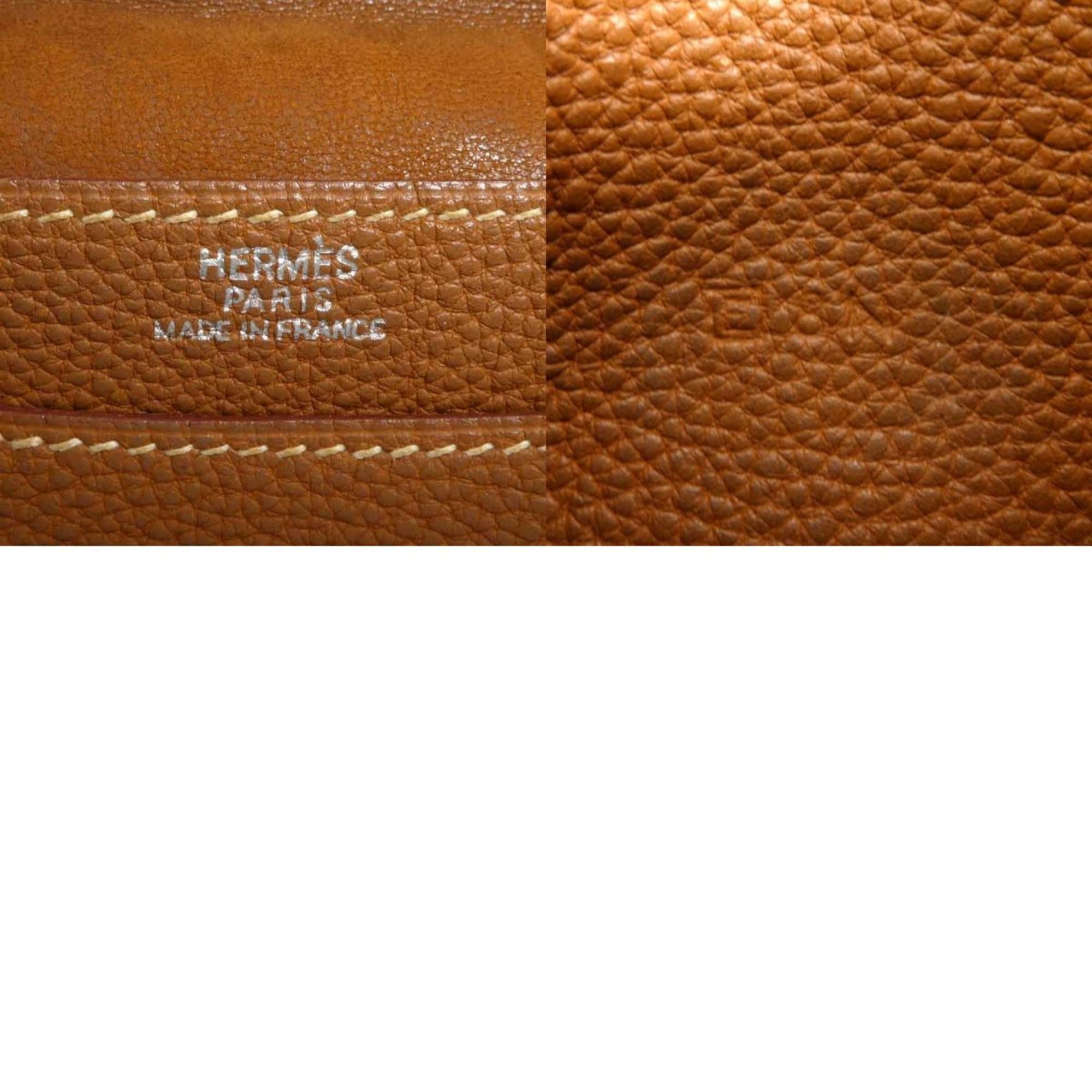Hermes Brown Leather Coin Purse/Coin Case (Pre-Owned)