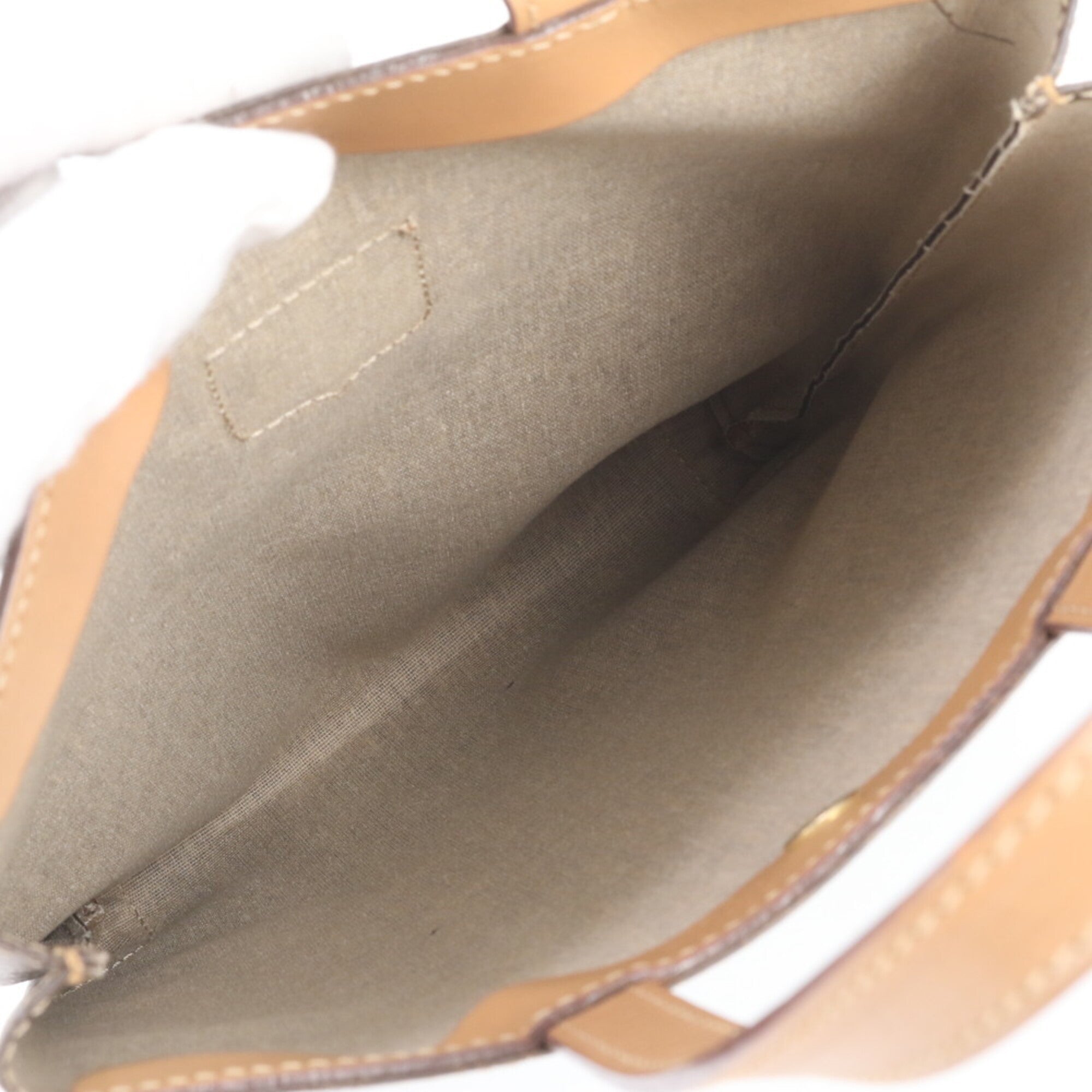 Celine Brown Leather Coated Canvas Handbag Shoulder Bag Tote Bag (Pre-Owned)