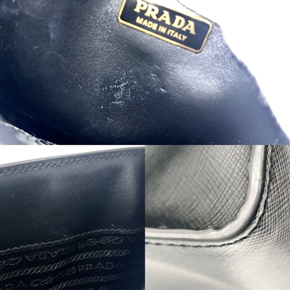 Prada Black Leather Handbag Shoulder Bag (Pre-Owned)