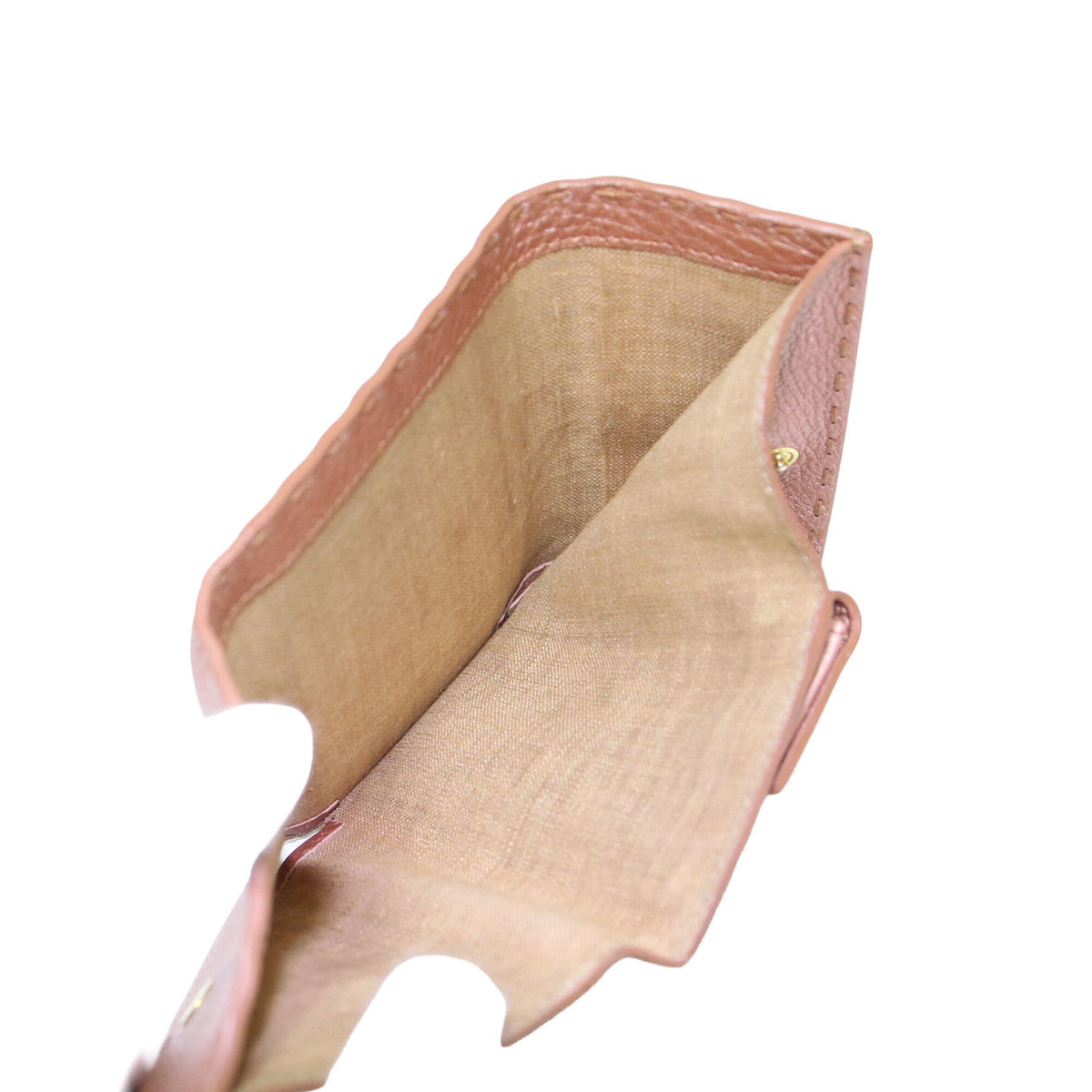 Fendi Pink Leather Wallet (Tri-Fold) (Pre-Owned)