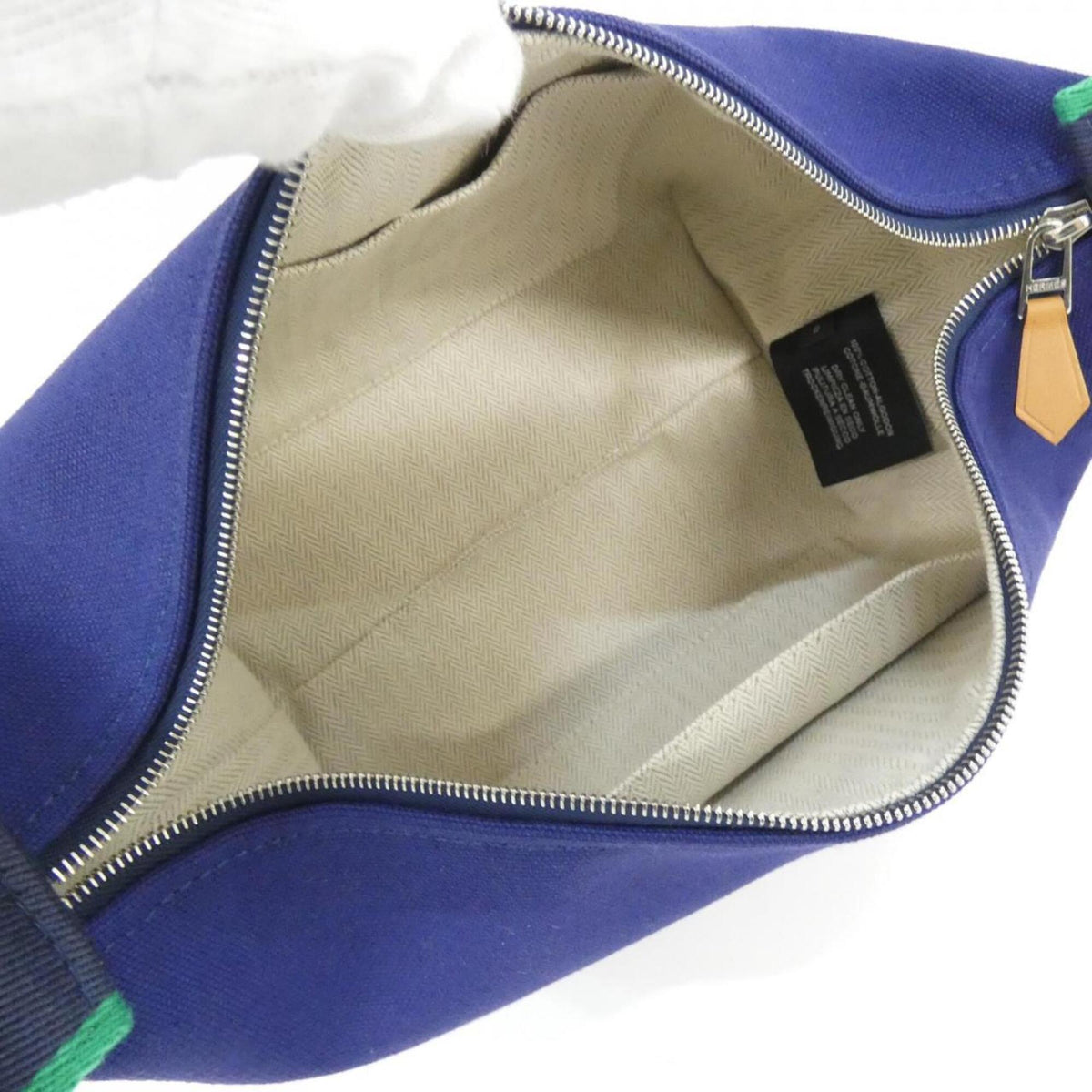 Hermes Blue Canvas Handbag Pouch (Pre-Owned)
