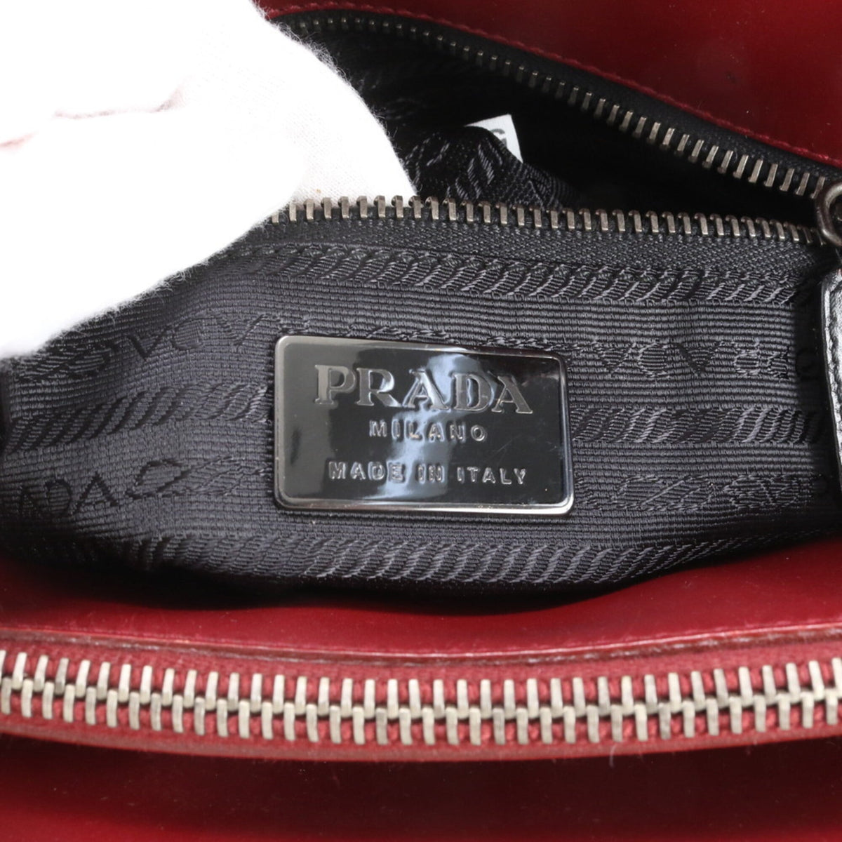 Prada Red Color Wine Leather Handbag Shoulder Bag Tote Bag (Pre-Owned)