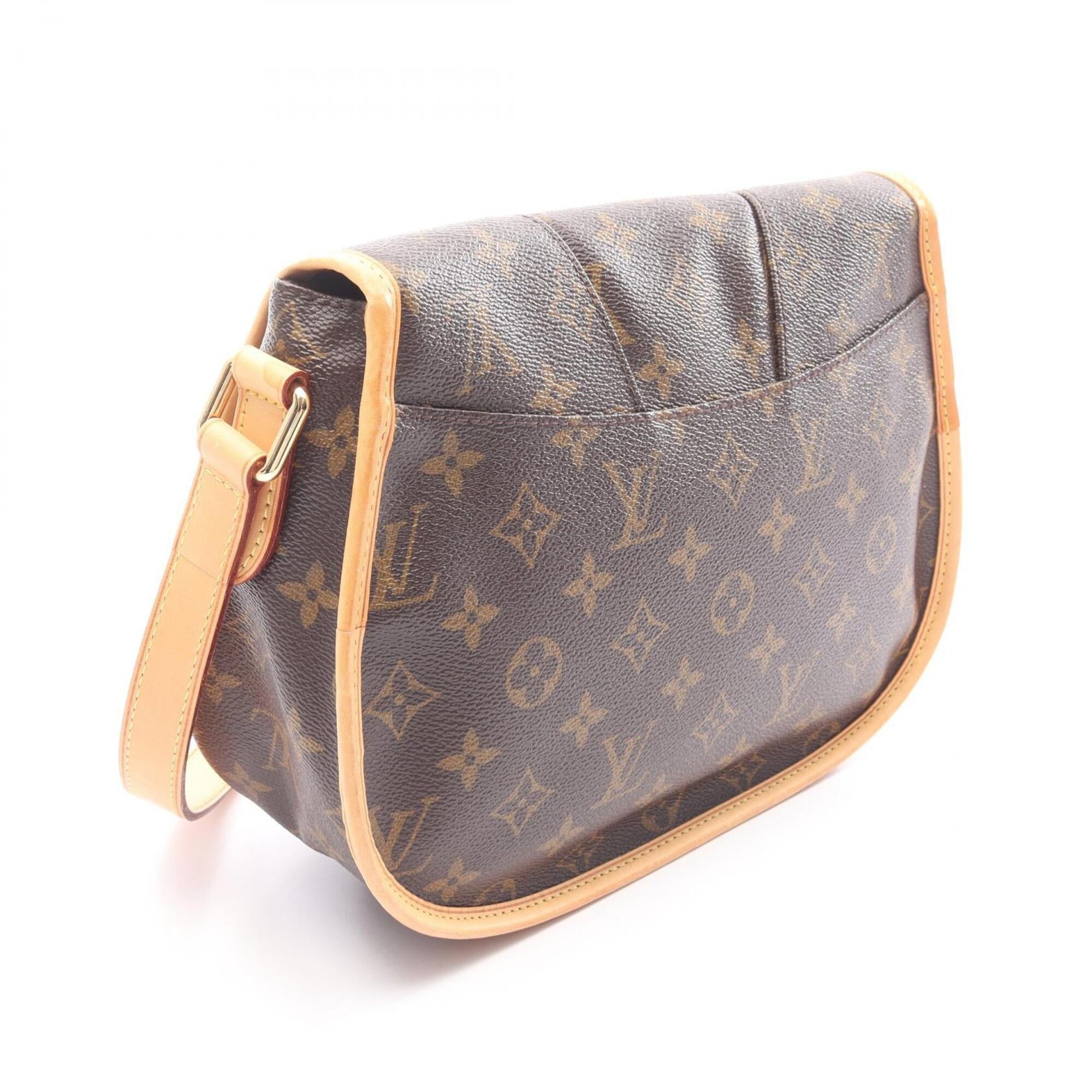 Louis Vuitton Brown Monogram Coated Canvas Leather Shoulder Bag (Pre-Owned)