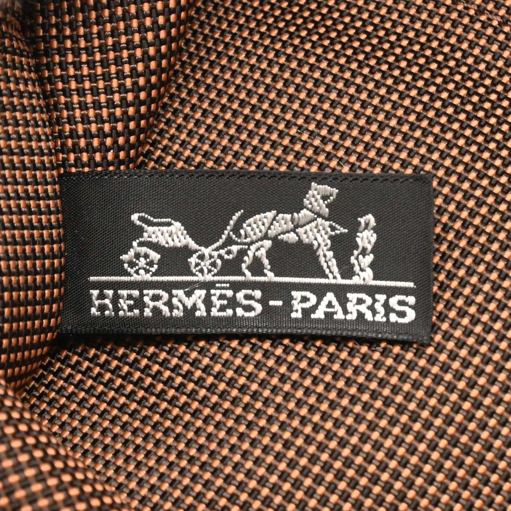 Hermes Her Line Brown Nylon Canvas Backpack (Pre-Owned)