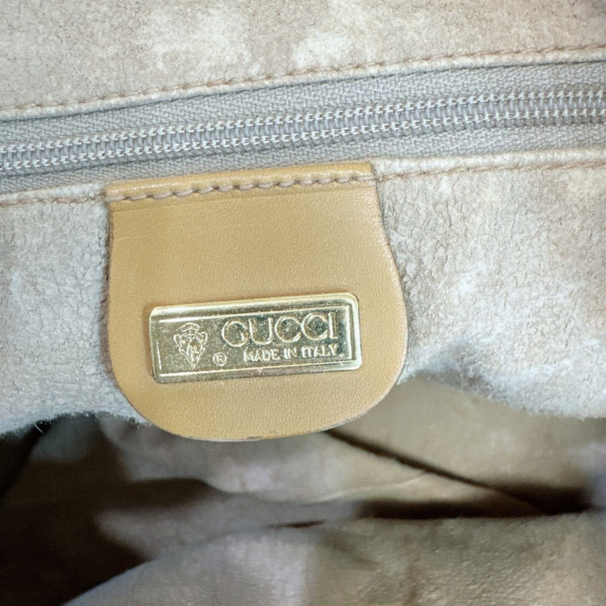 Gucci Microguccissima Beige Pvc Handbag (Pre-Owned)