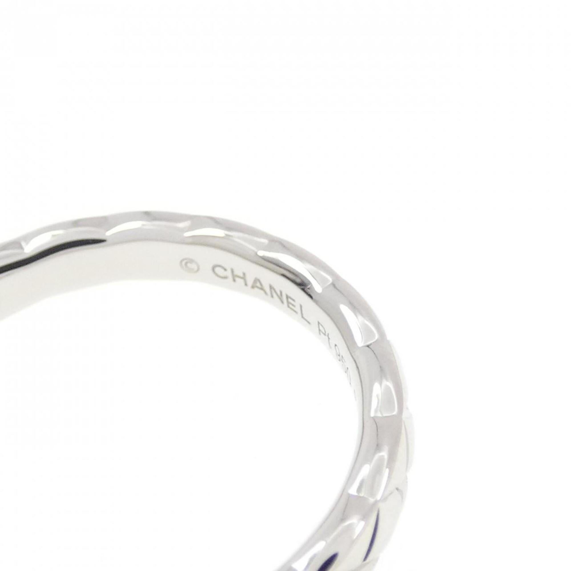 Chanel Platinum Platinum 950 Band Ring (Pre-Owned)