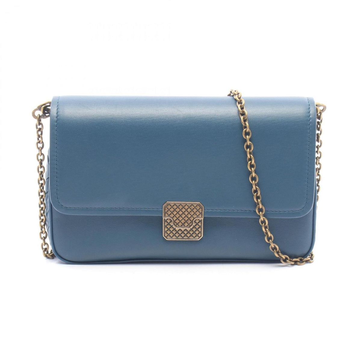 Bottega Veneta Green Leather Handbag Shoulder Bag (Pre-Owned)