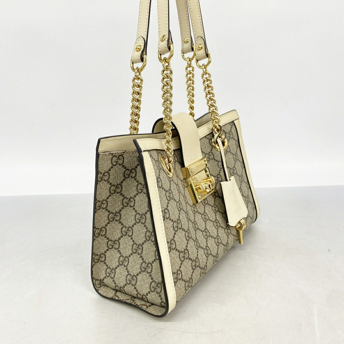 Gucci Brown White Pvc Tote Bag (Pre-Owned)