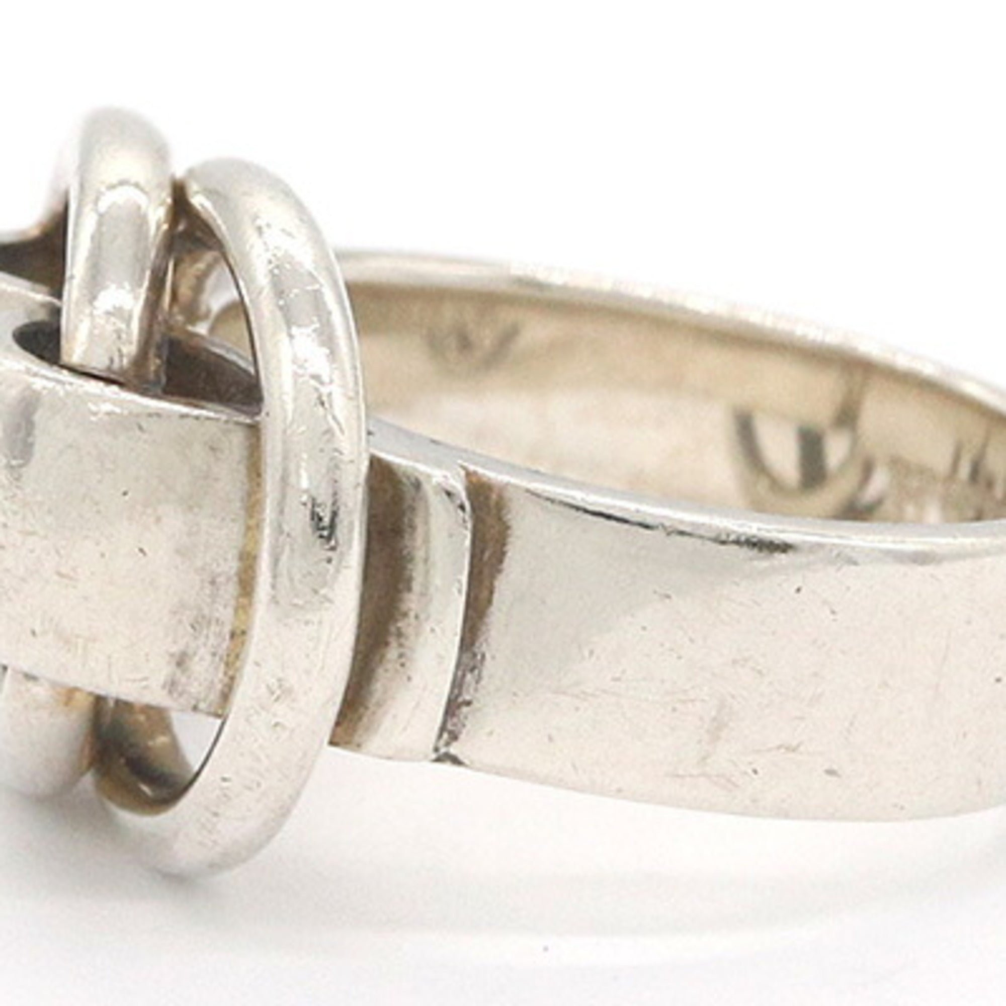 Hermes Sterling Silver 925 Band Ring (Pre-Owned)