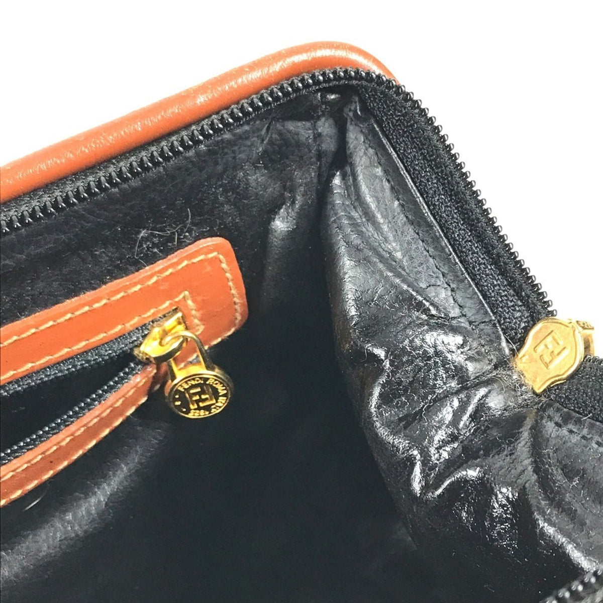 Fendi Pequin Brown Khaki Pvc Leather Boston Bag Handbag (Pre-Owned)
