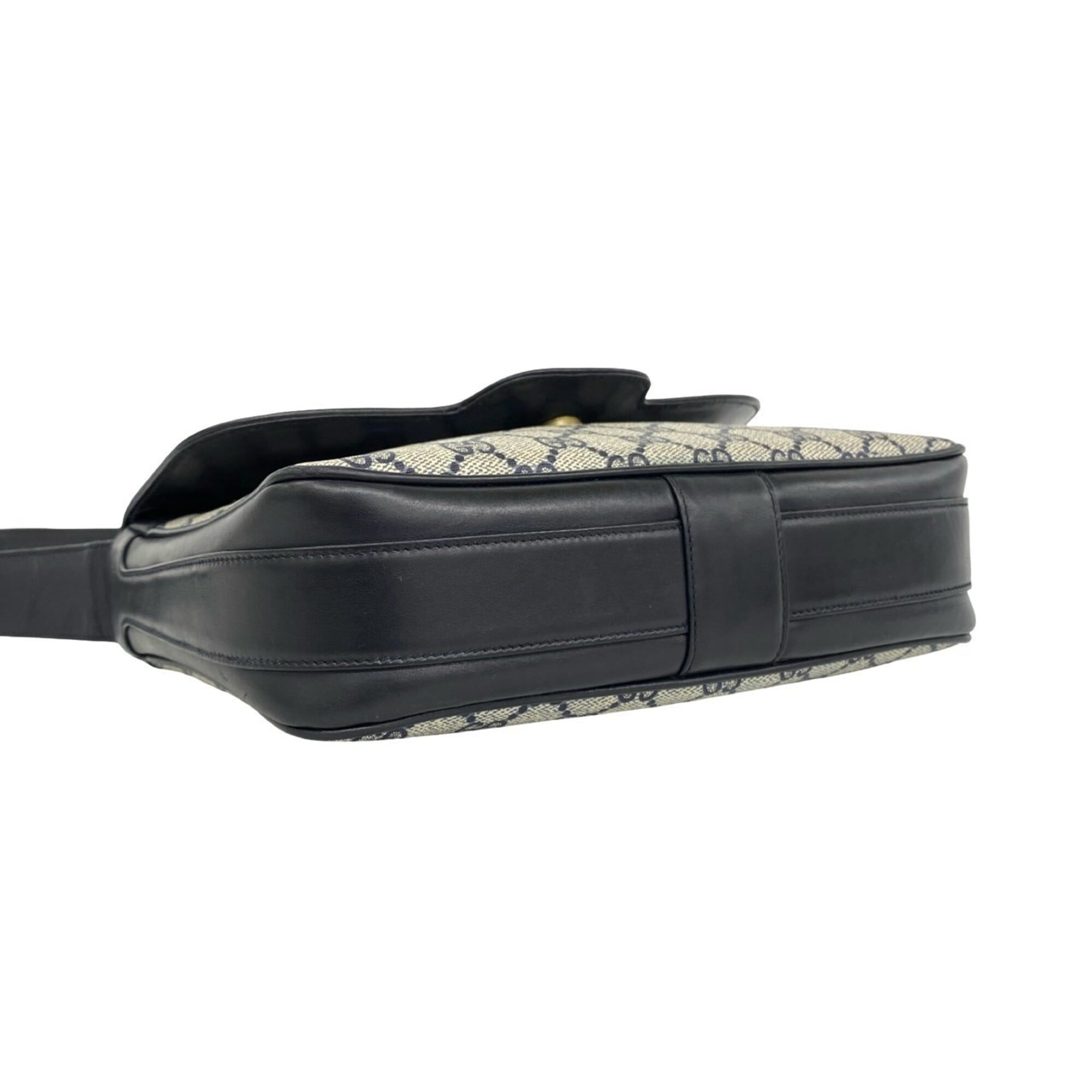 Gucci Navy Leather Pvc Pochette Shoulder Bag (Pre-Owned)