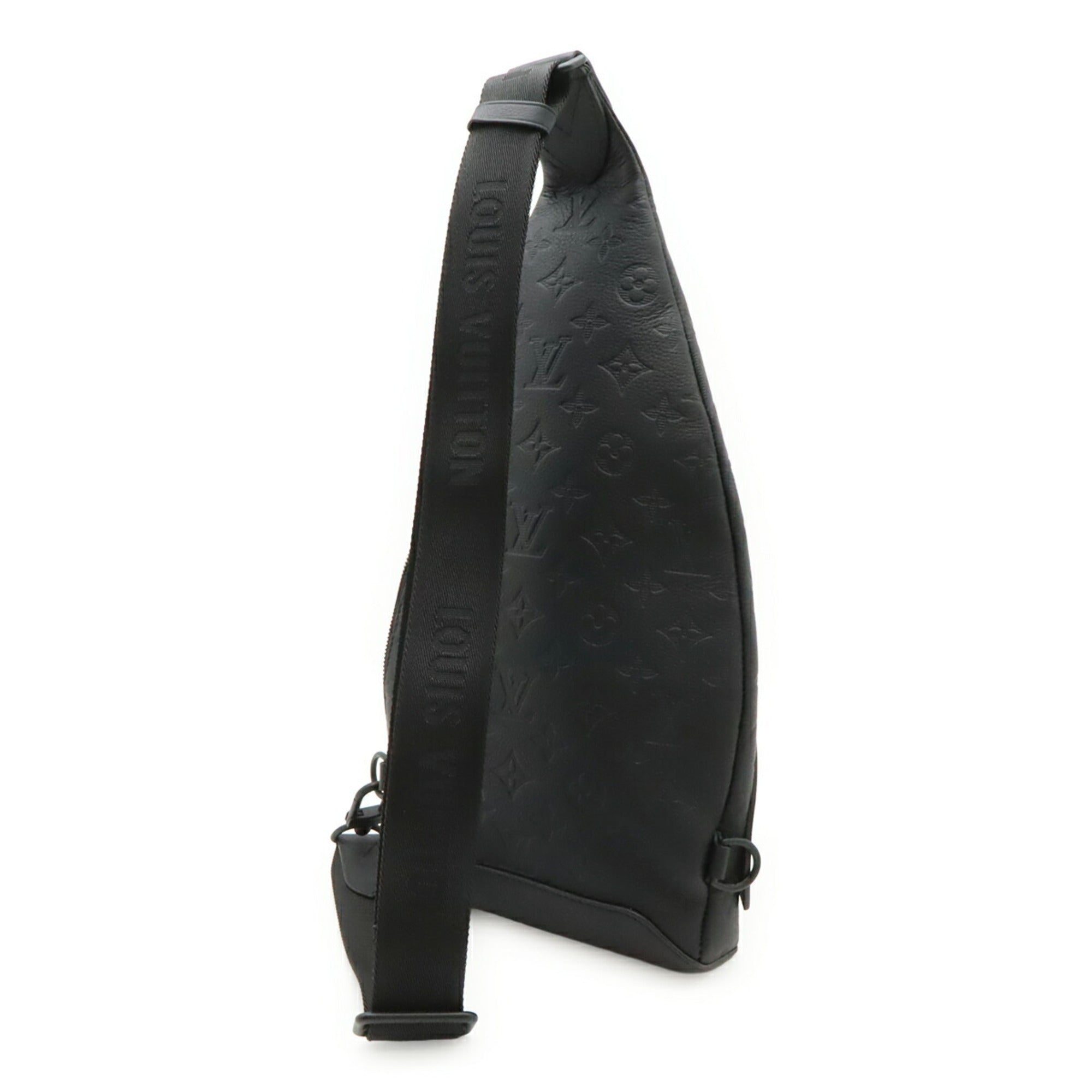 Louis Vuitton Black Noir Leather Shoulder Bag Sling Bag (Pre-Owned)