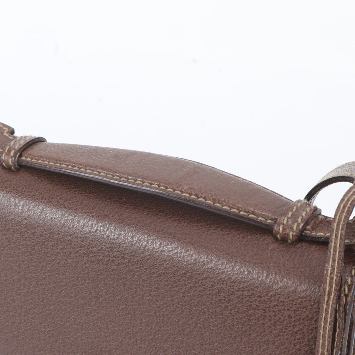 Gucci Brown Leather Crossbody Bag Handbag Shoulder Bag (Pre-Owned)