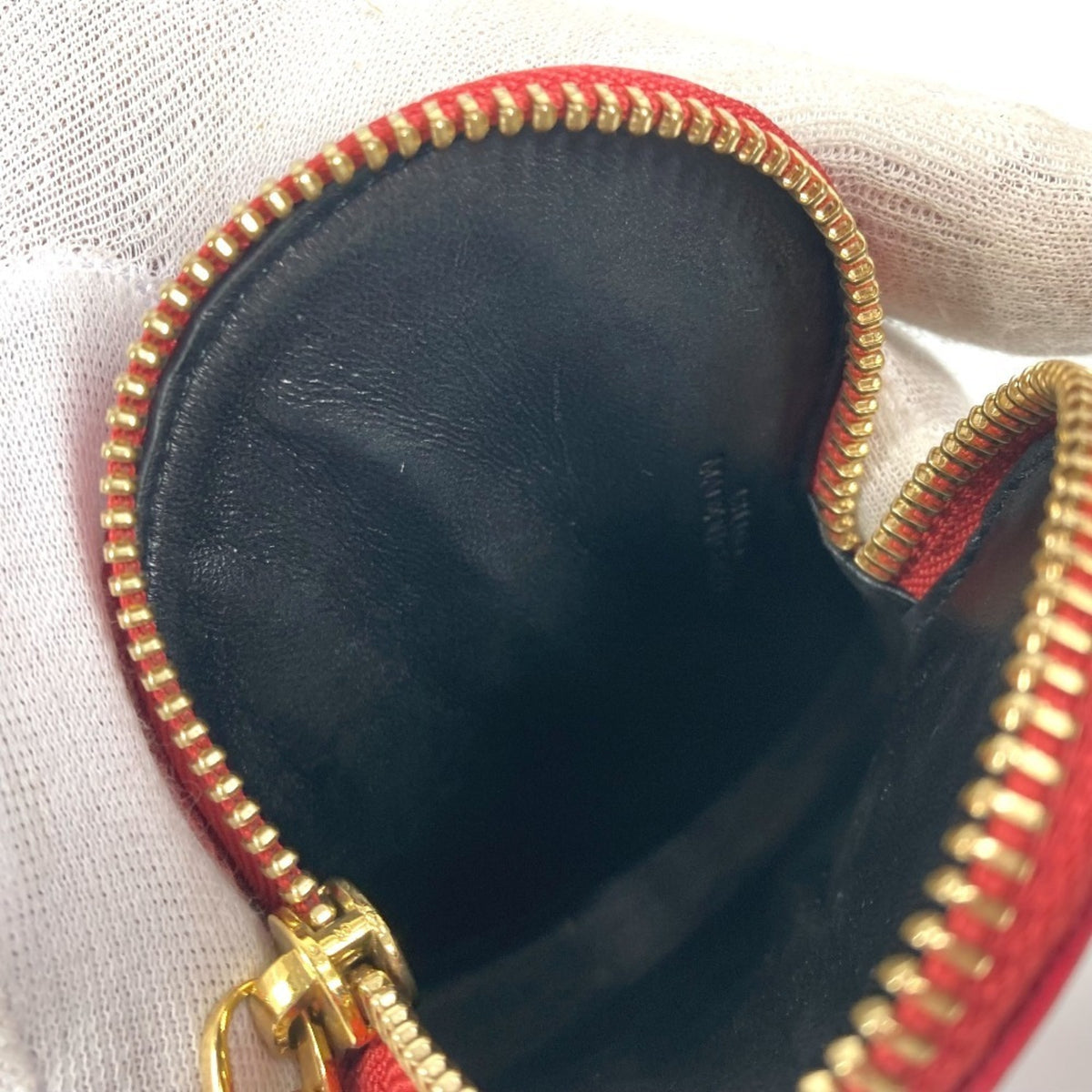 Loewe Red Color Leather Coin Purse/Coin Case (Pre-Owned)