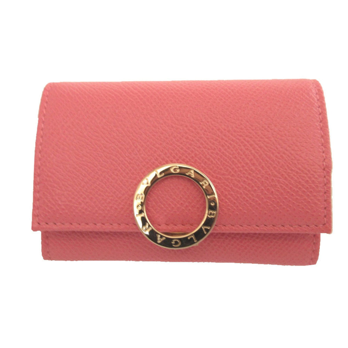 Bvlgari Pink Leather Coin Purse/Coin Case (Pre-Owned)